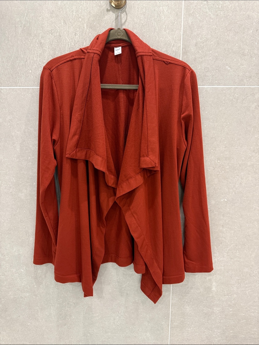 Old Navy Rust Red Draped Open-Front Cardigan